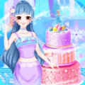 冰雪小公主做蛋糕